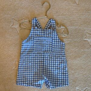 Zara Kids Blue Checkered Overalls